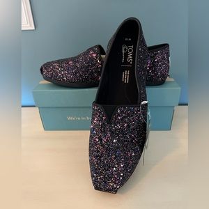 TOMS women’s size 10 - NIB - Black Glitter